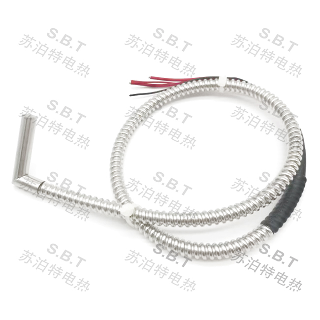 Angled single-head electric heating tube